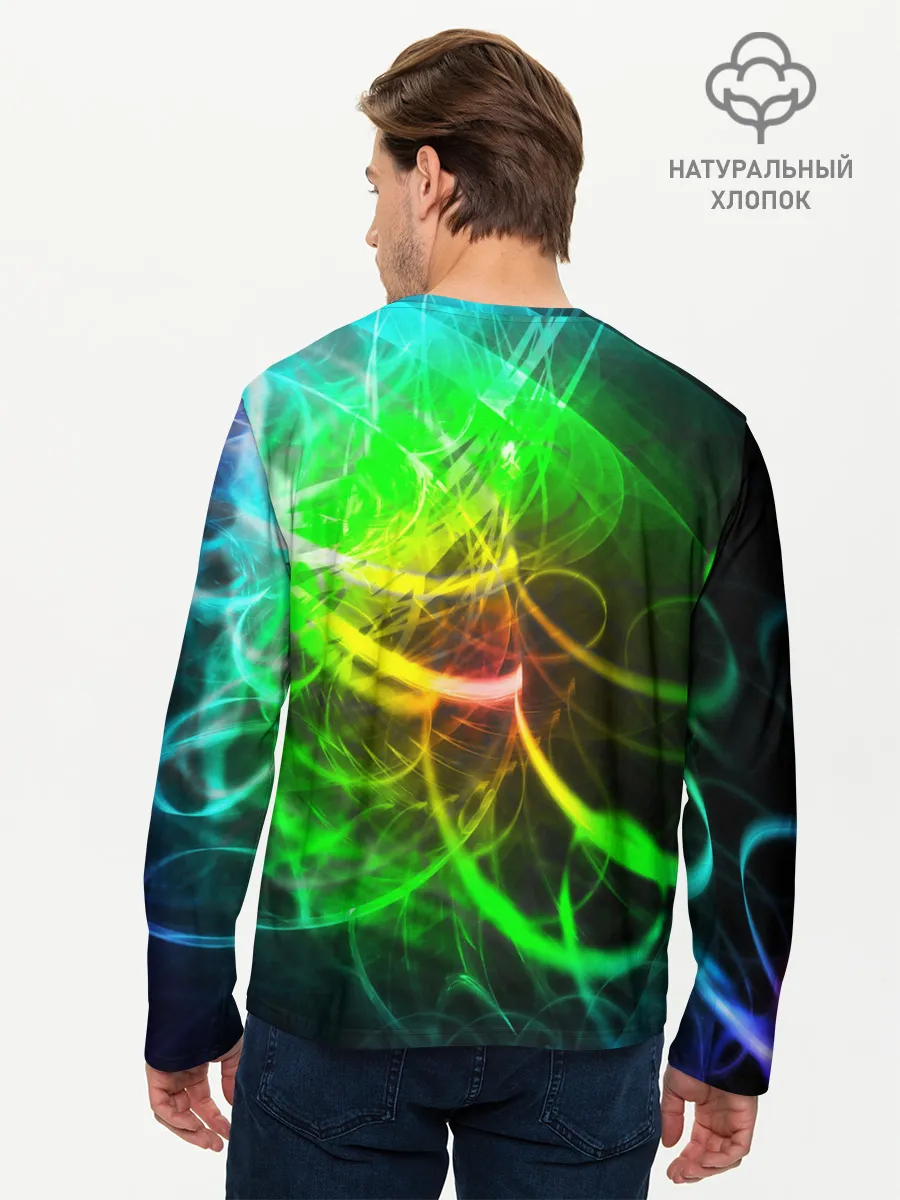 Мужской лонгслив базовый / ЗЕЛЕНЫЙ НЕОН