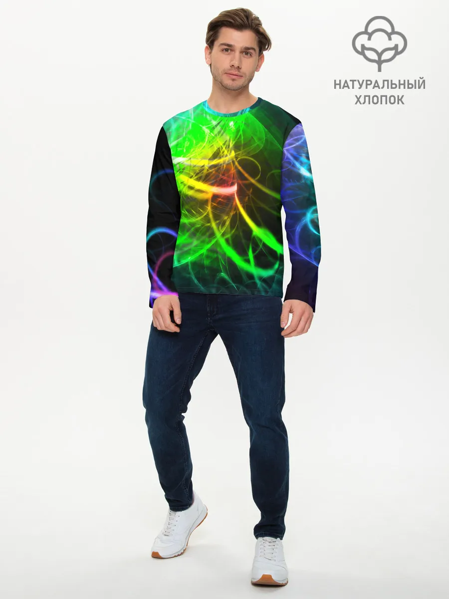 Мужской лонгслив базовый / ЗЕЛЕНЫЙ НЕОН