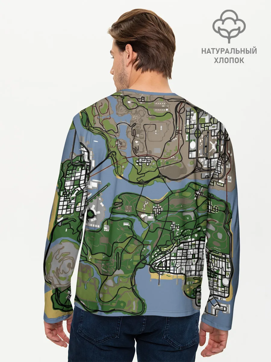 Мужской лонгслив базовый / San andreas