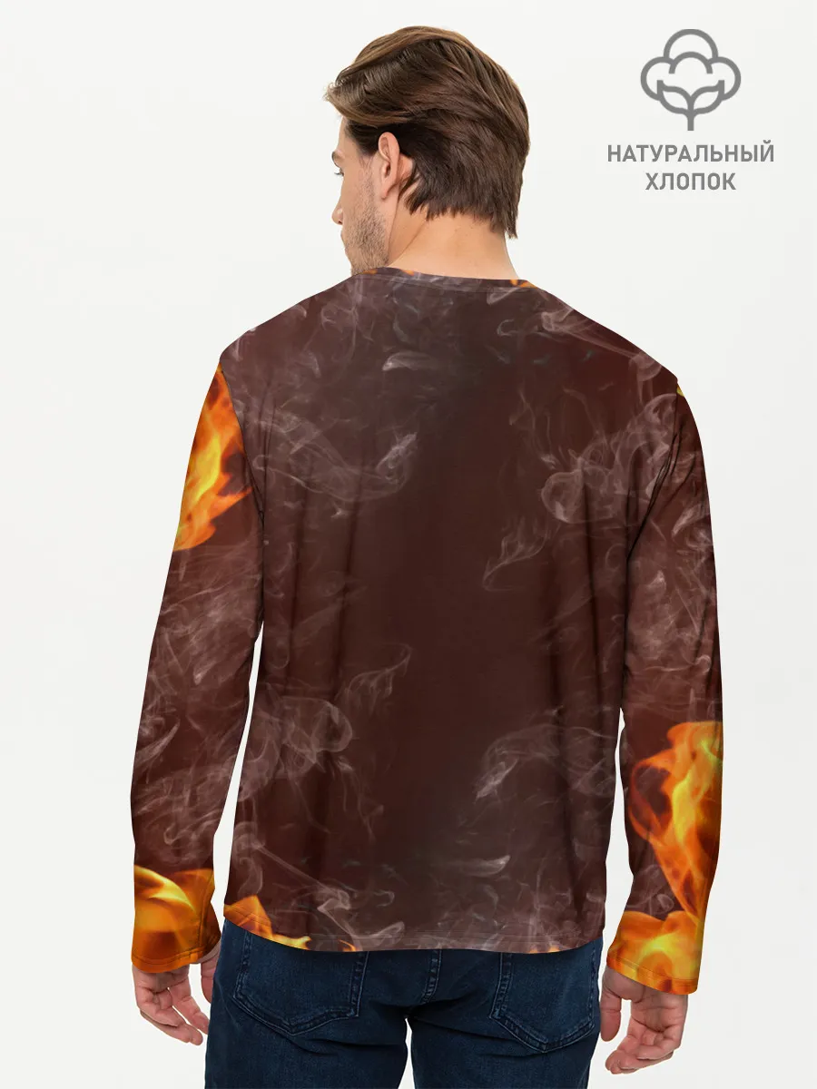 Мужской лонгслив базовый / Metallica | Fire Rock