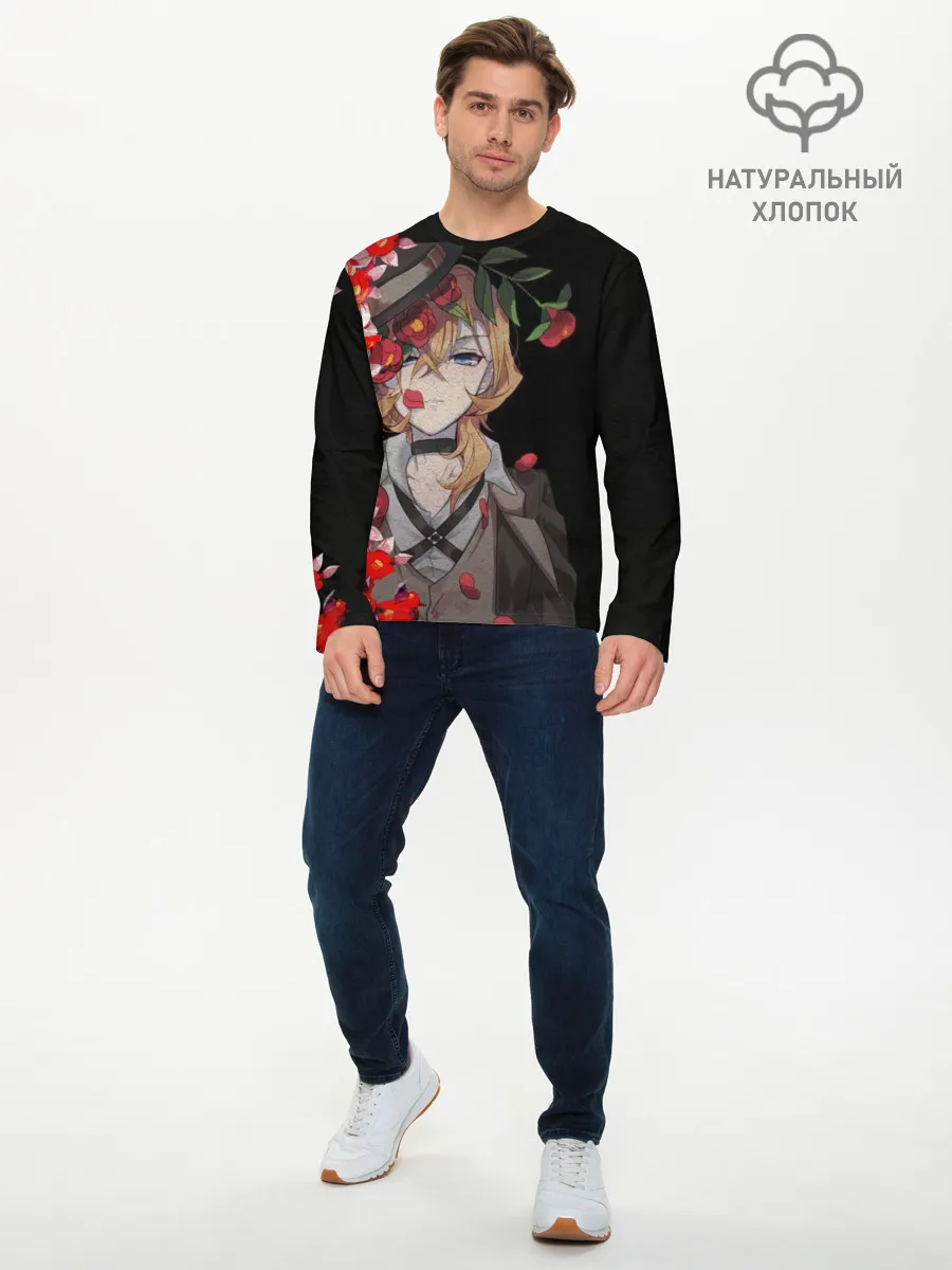 Мужской лонгслив базовый / Чуя Накахара. ВЕЛИКИЙ ИЗ БРОДЯЧИХ ПСОВ