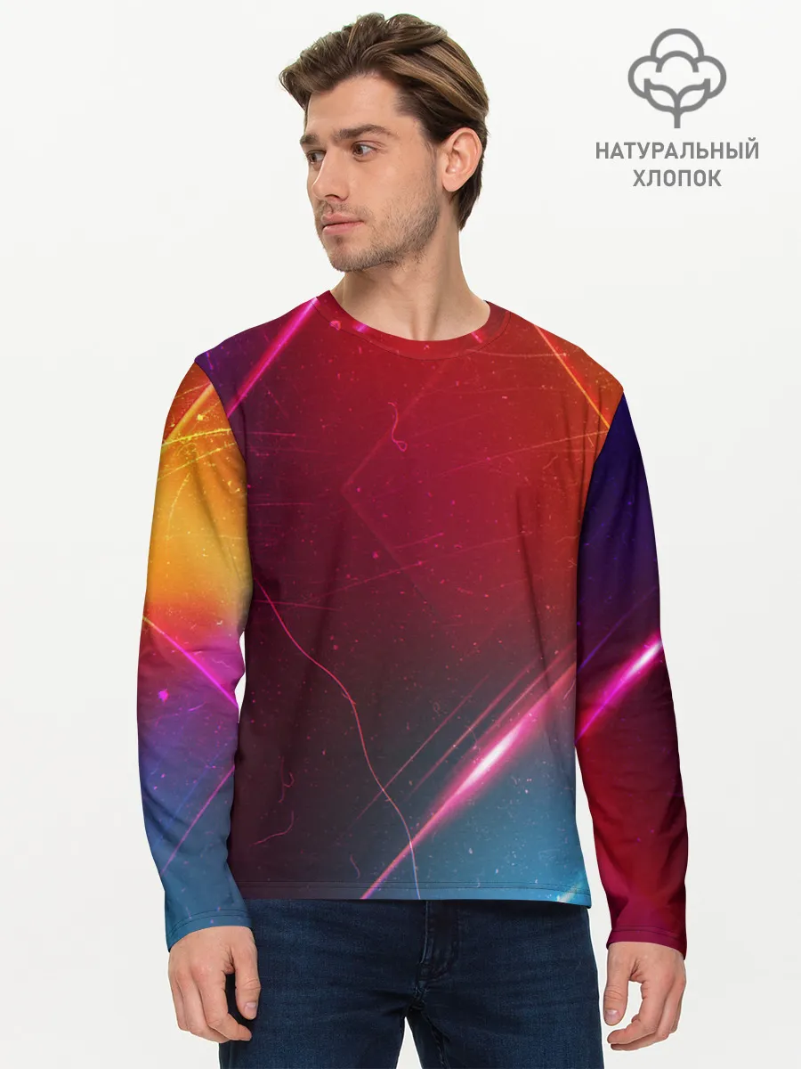 Мужской лонгслив базовый / НЕОНОВАЯ АБСТРАКЦИЯ