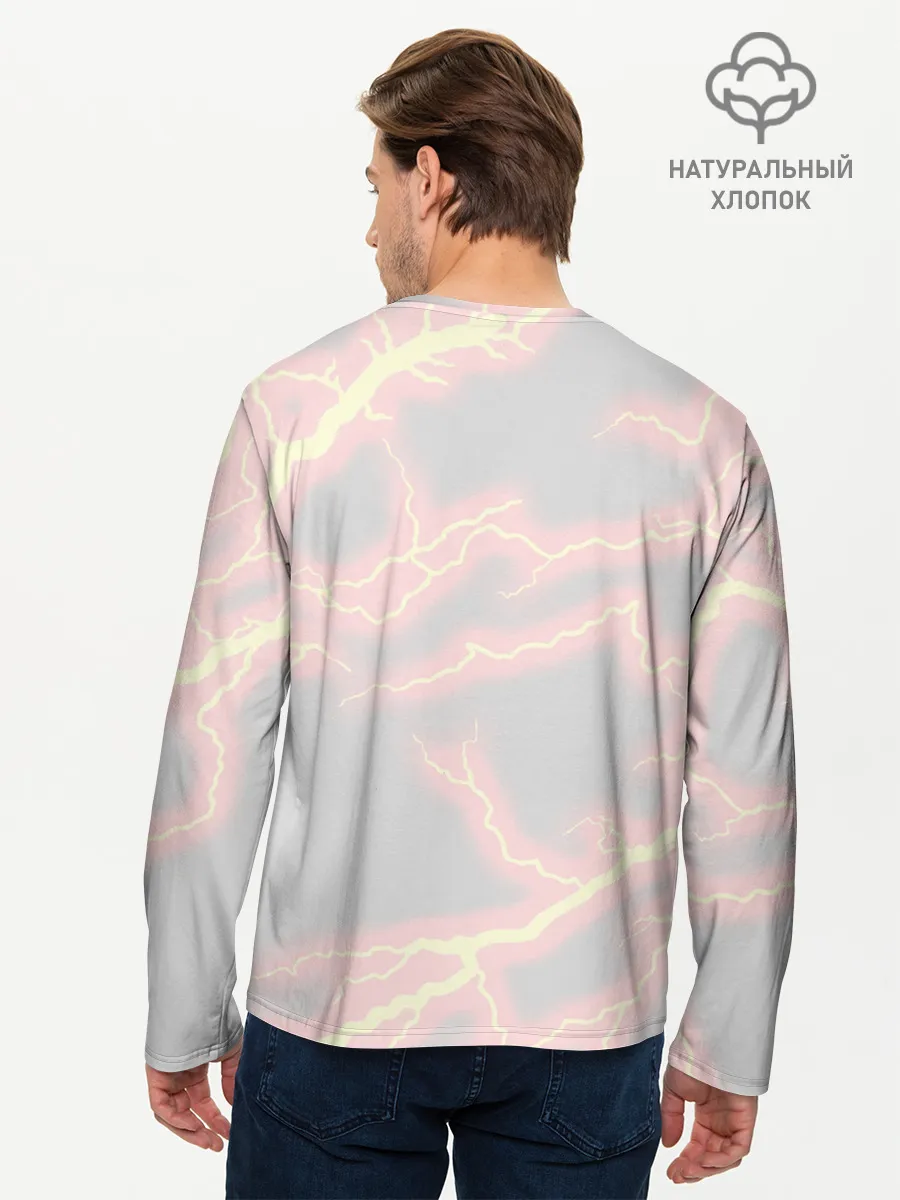 Мужской лонгслив базовый / Kimetsu no yaiba достает меч