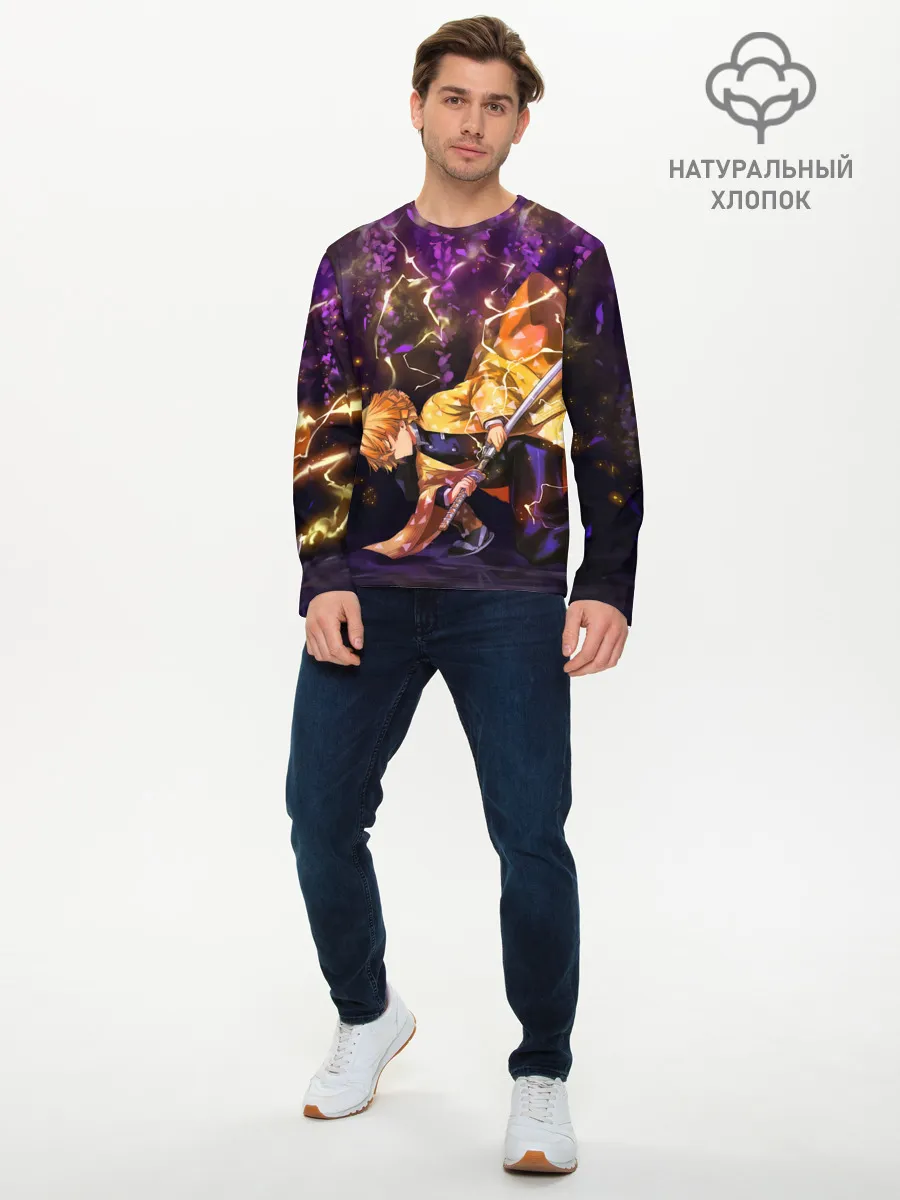 Мужской лонгслив базовый / Kimetsu no yaiba готовится