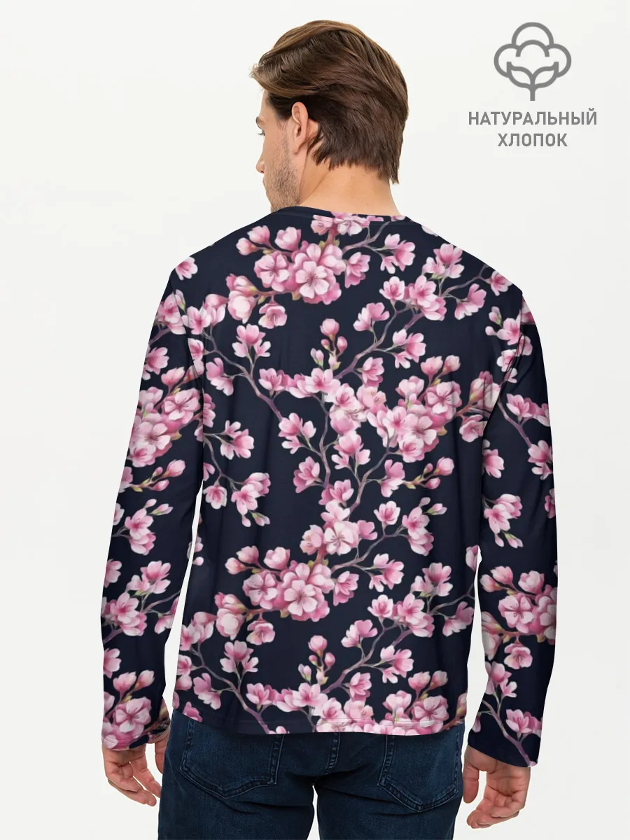 Мужской лонгслив базовый / Сакура