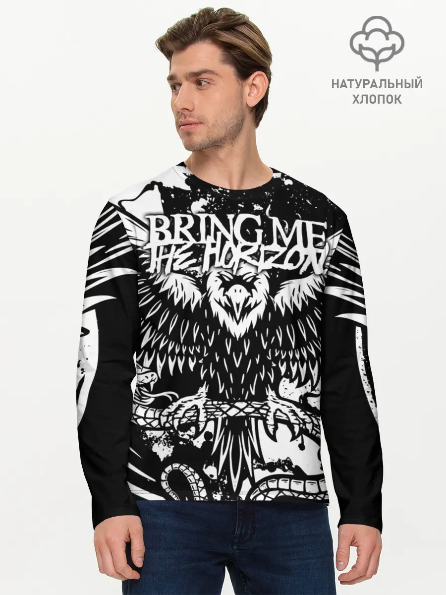 Мужской лонгслив базовый / Bring Me the Horizon