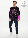 Мужской лонгслив базовый / Кира джоджо фиолетовые брызги