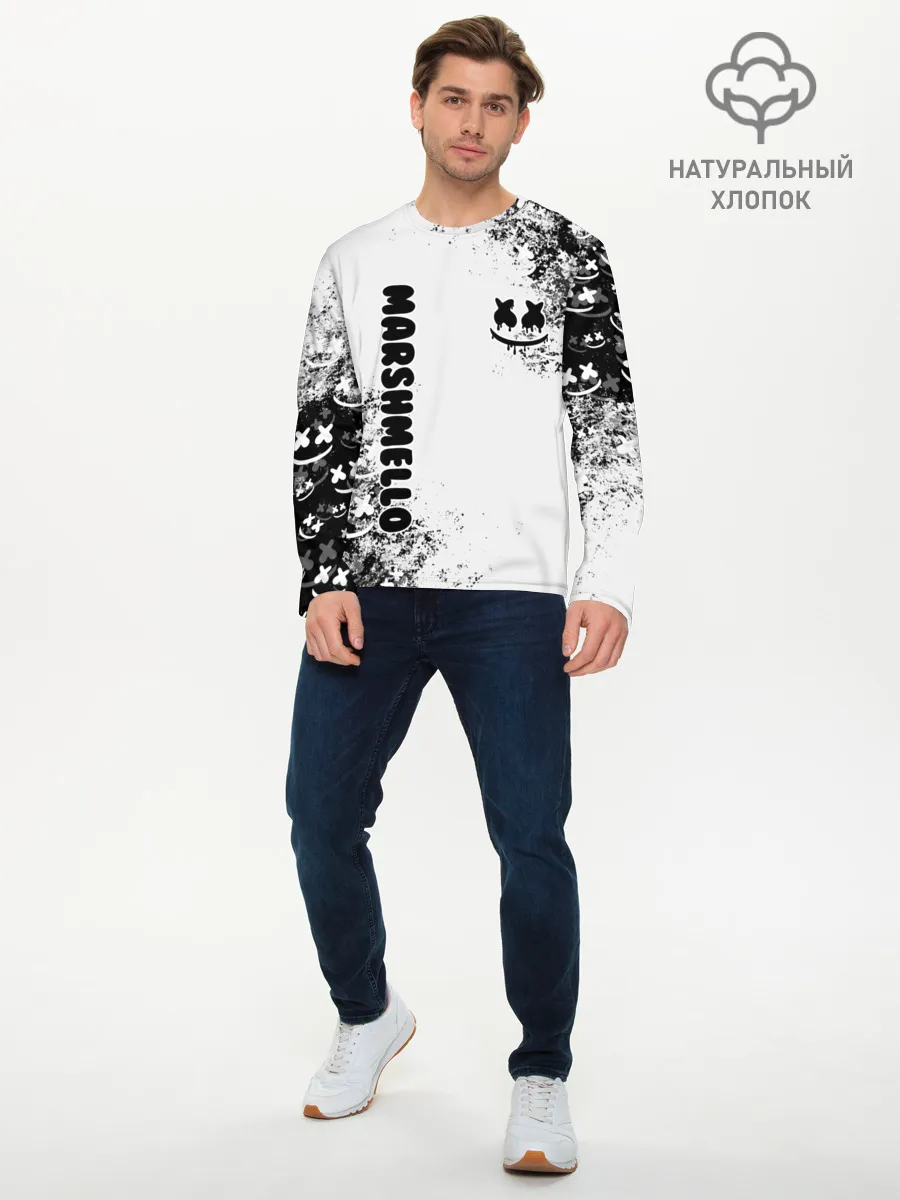Мужской лонгслив базовый / Marshmello