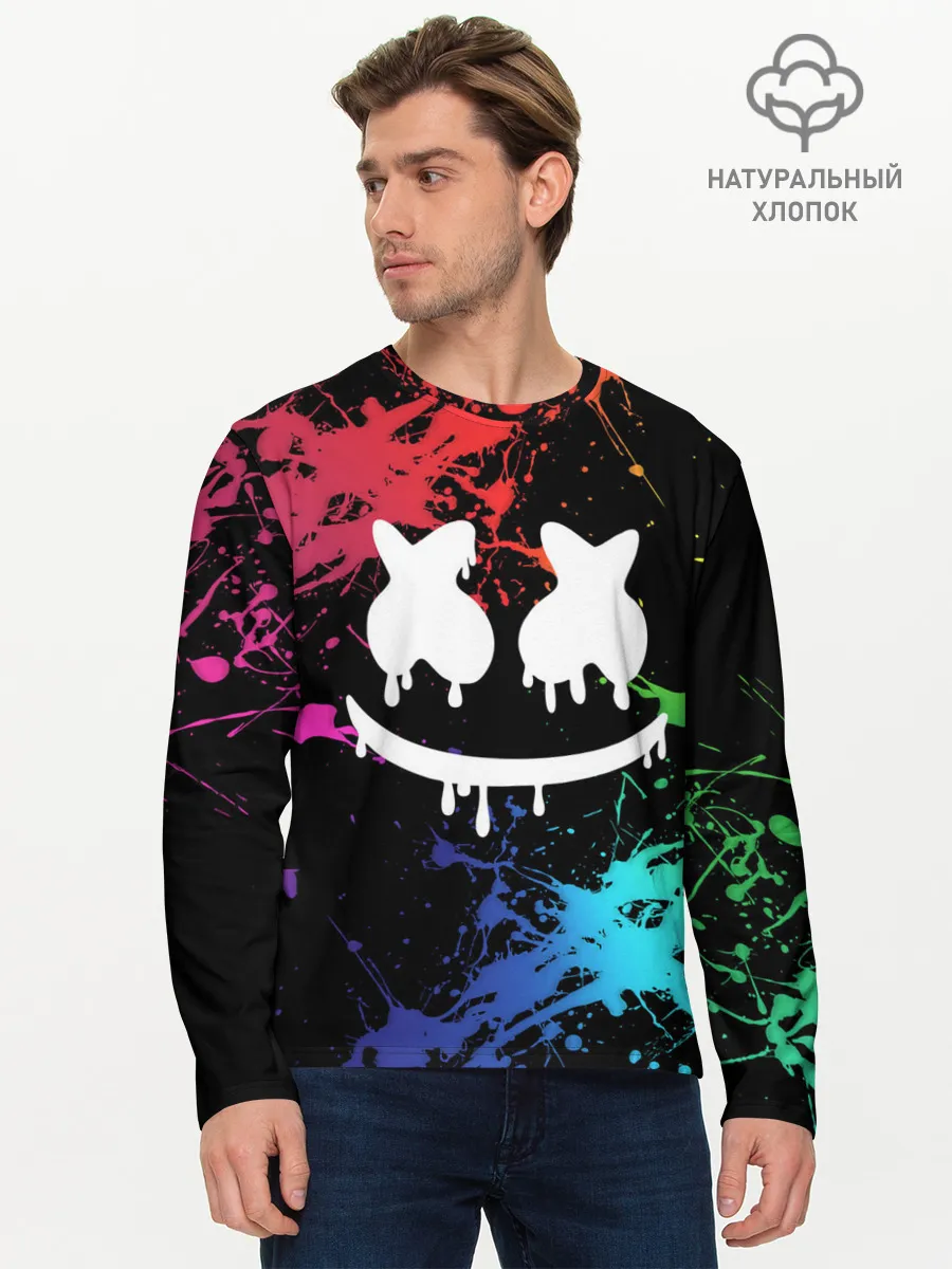 Мужской лонгслив базовый / Marshmello