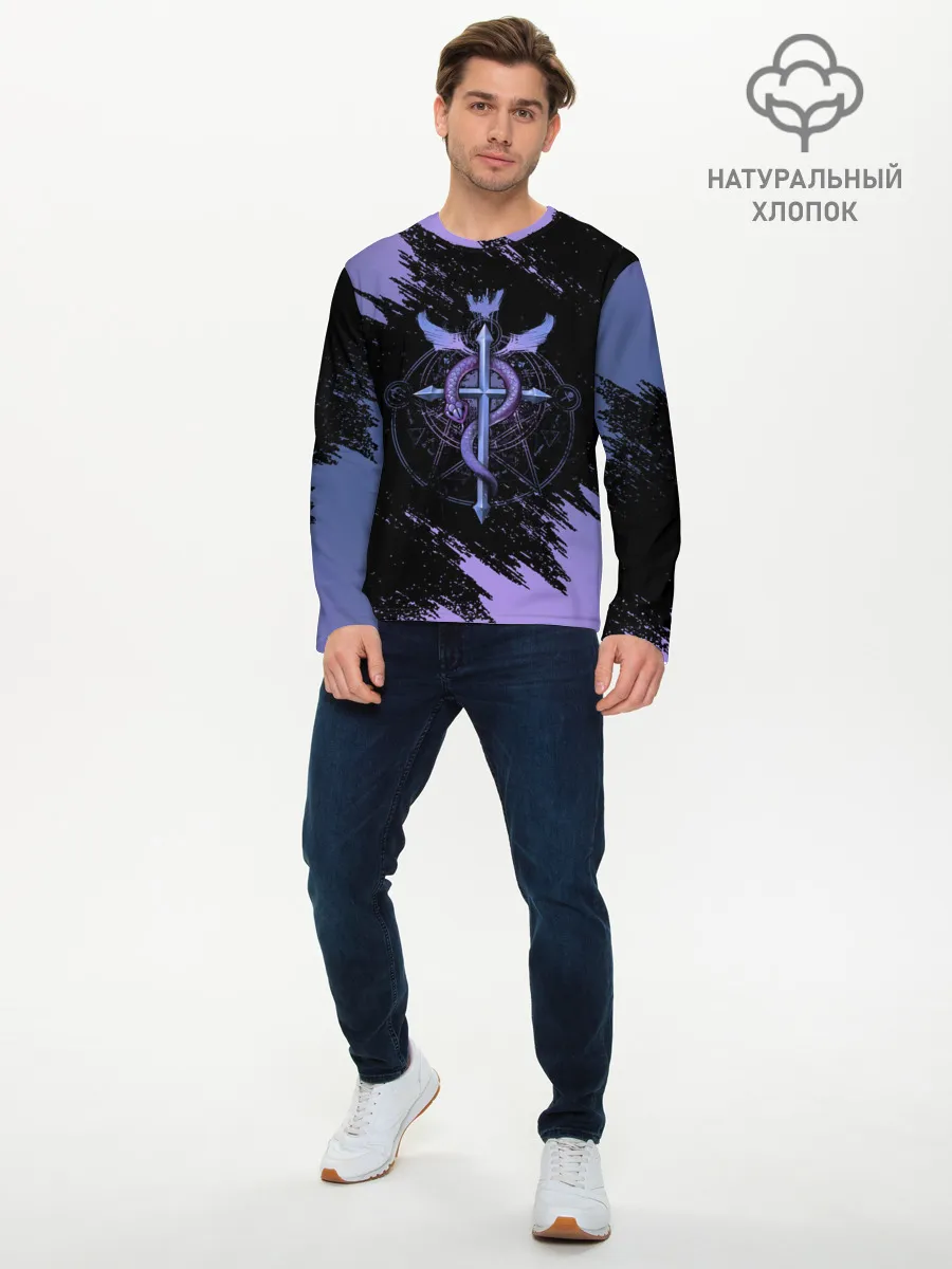 Мужской лонгслив базовый / Стальной алхимик | Fullmetal Alchemist
