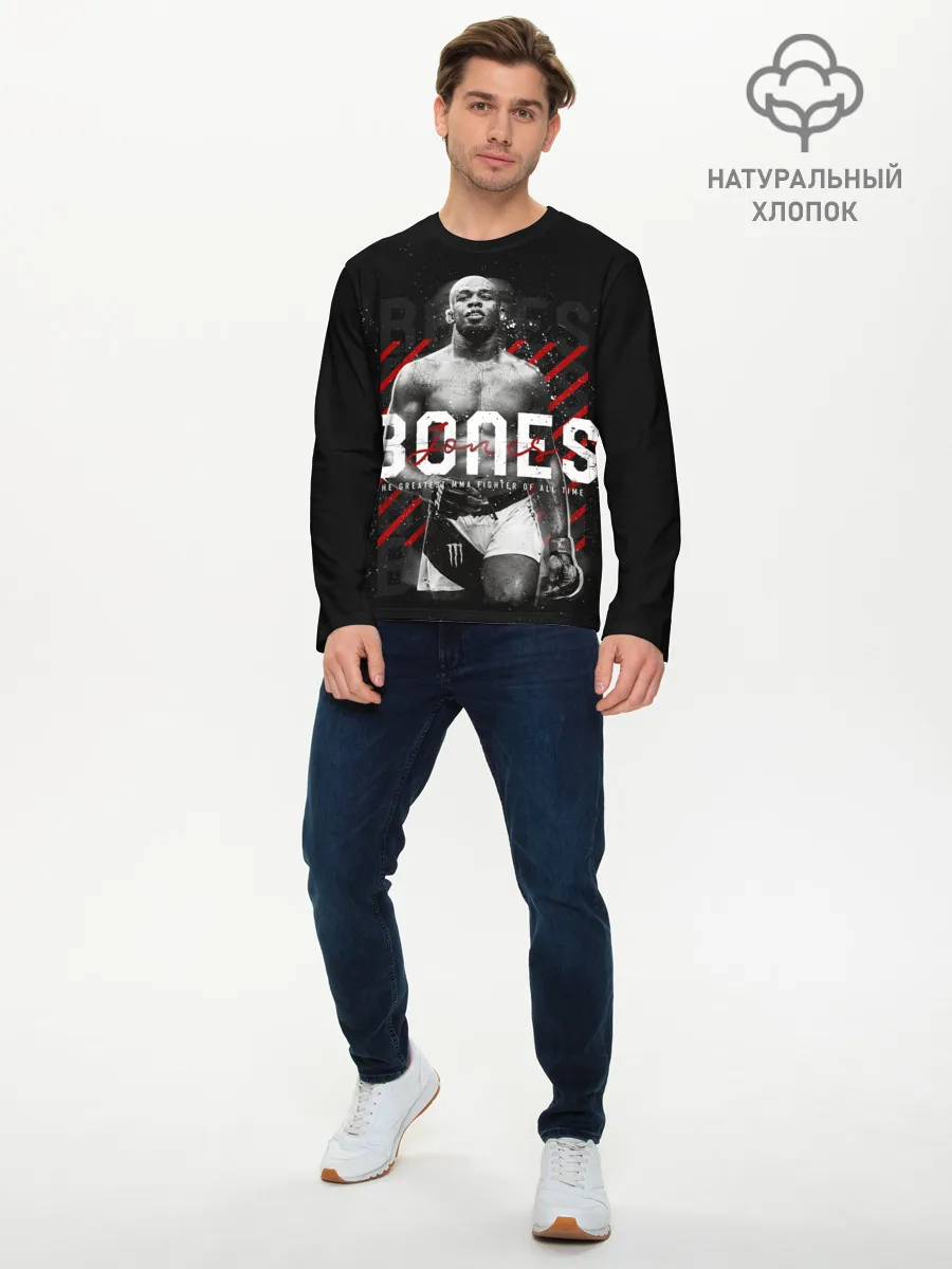 Мужской лонгслив базовый / Bones Jones