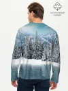 Мужской лонгслив базовый / Зимний лес