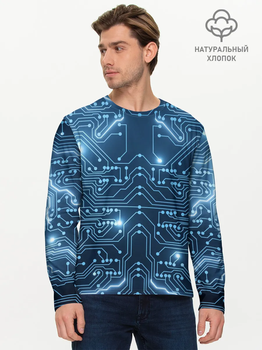 Мужской лонгслив базовый / Системная плата