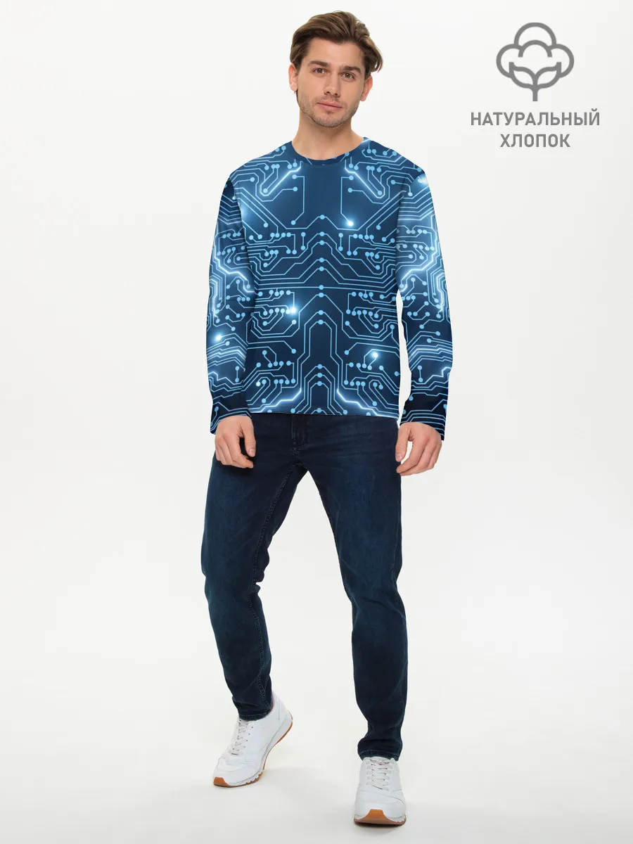 Мужской лонгслив базовый / Системная плата