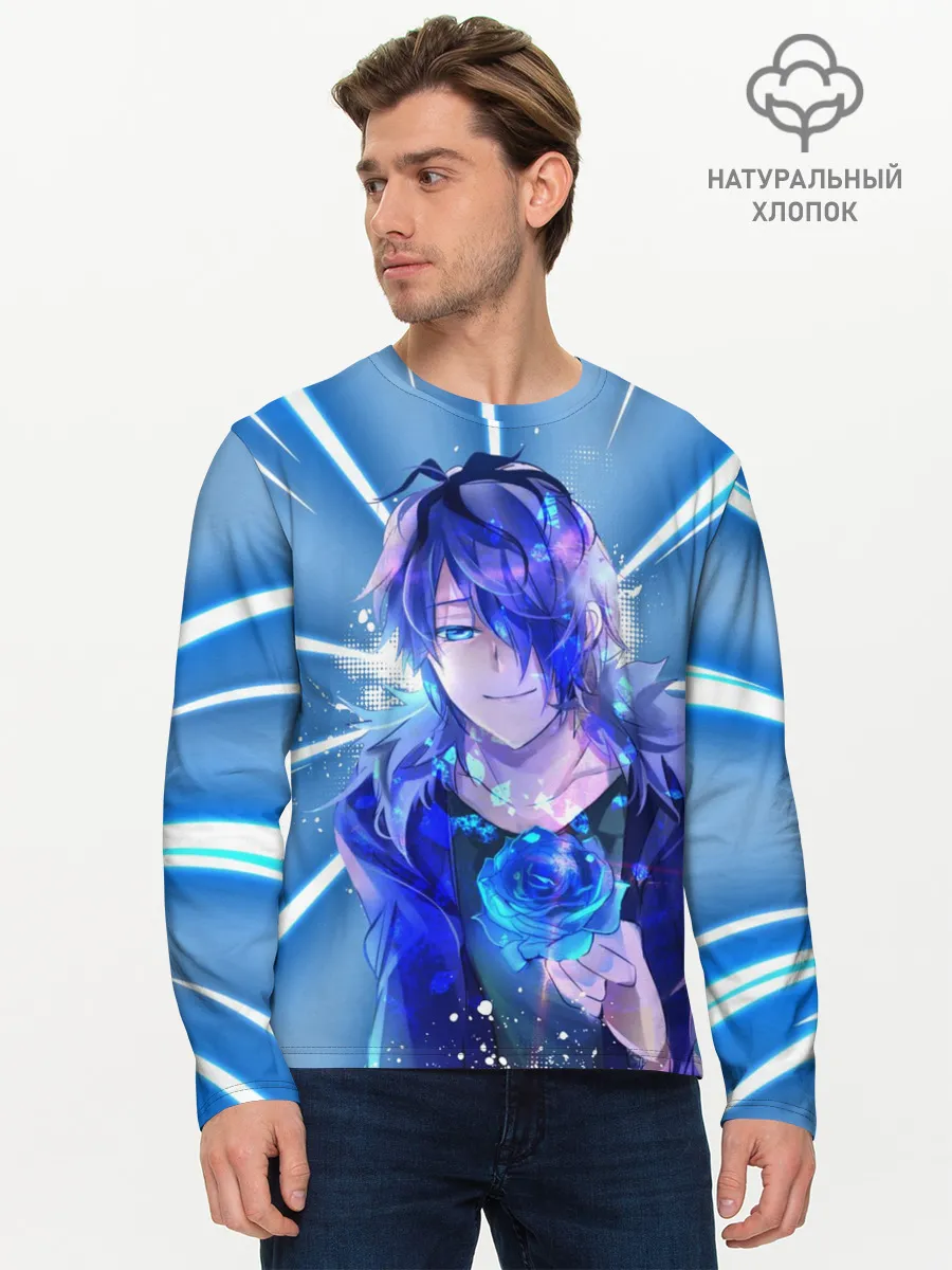 Мужской лонгслив базовый / Аниме.. Роза