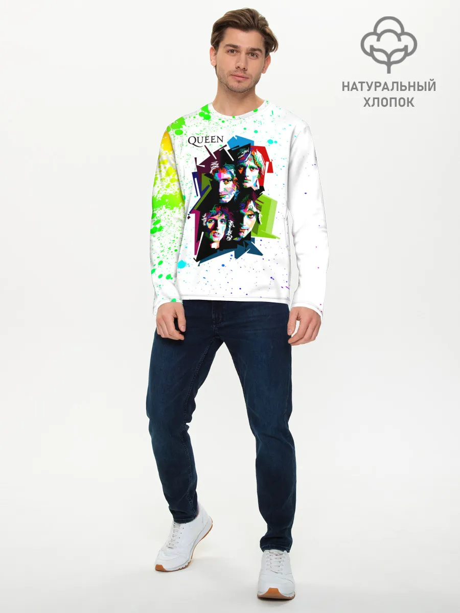 Мужской лонгслив базовый / Queen