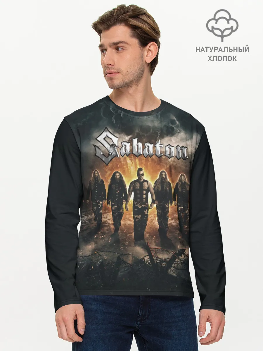 Мужской лонгслив базовый / Sabaton Band