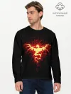 Мужской лонгслив базовый / Огненный Дракон