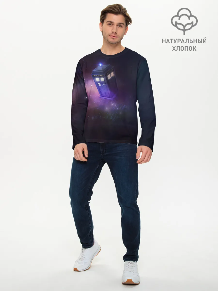 Мужской лонгслив базовый / TARDIS
