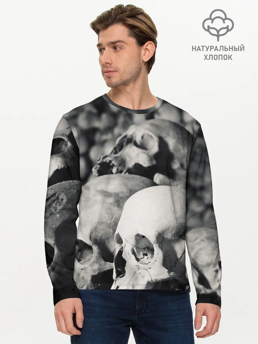 Мужской лонгслив базовый / ЧЕРЕПА