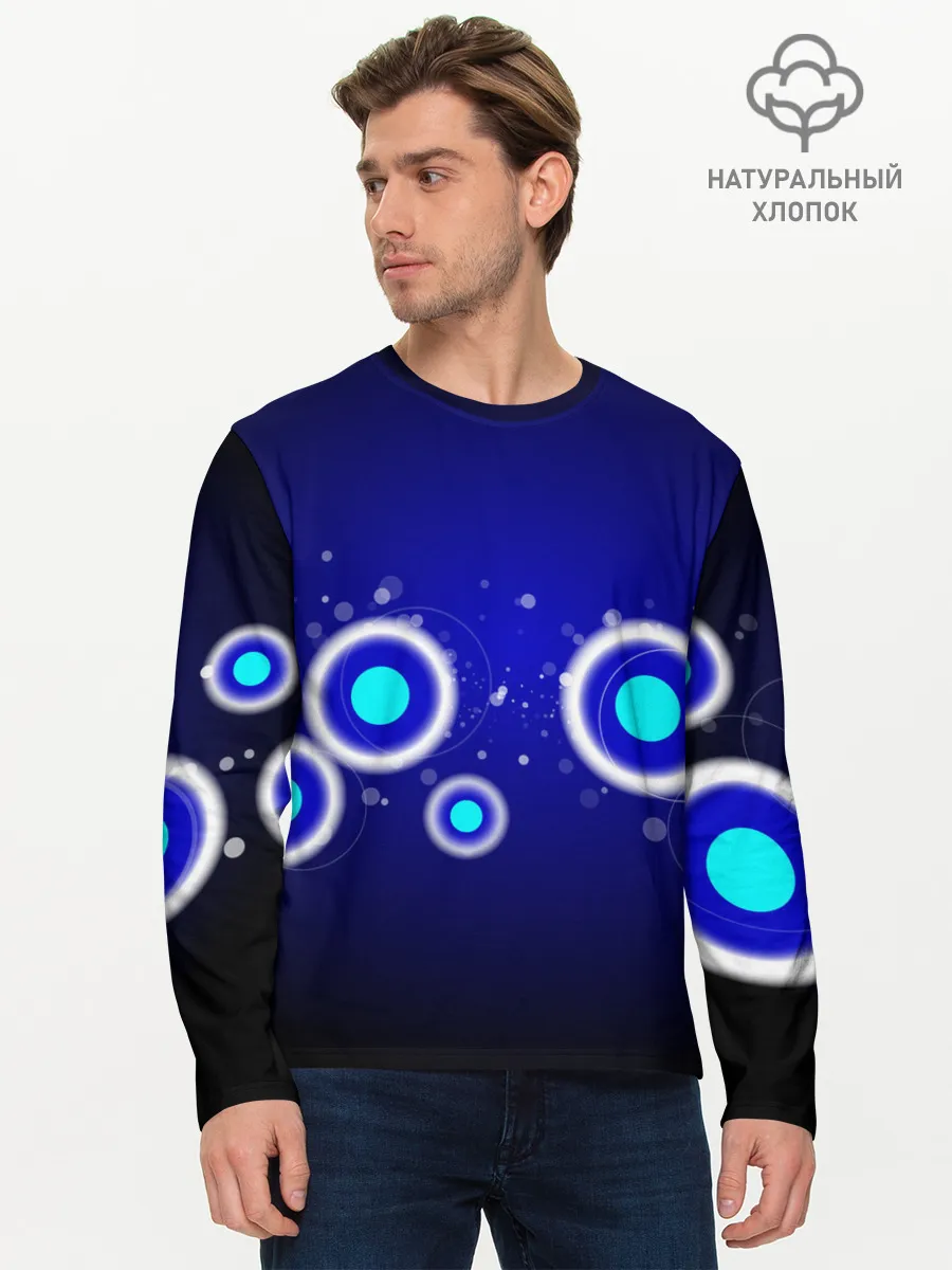 Мужской лонгслив базовый / Молекулы