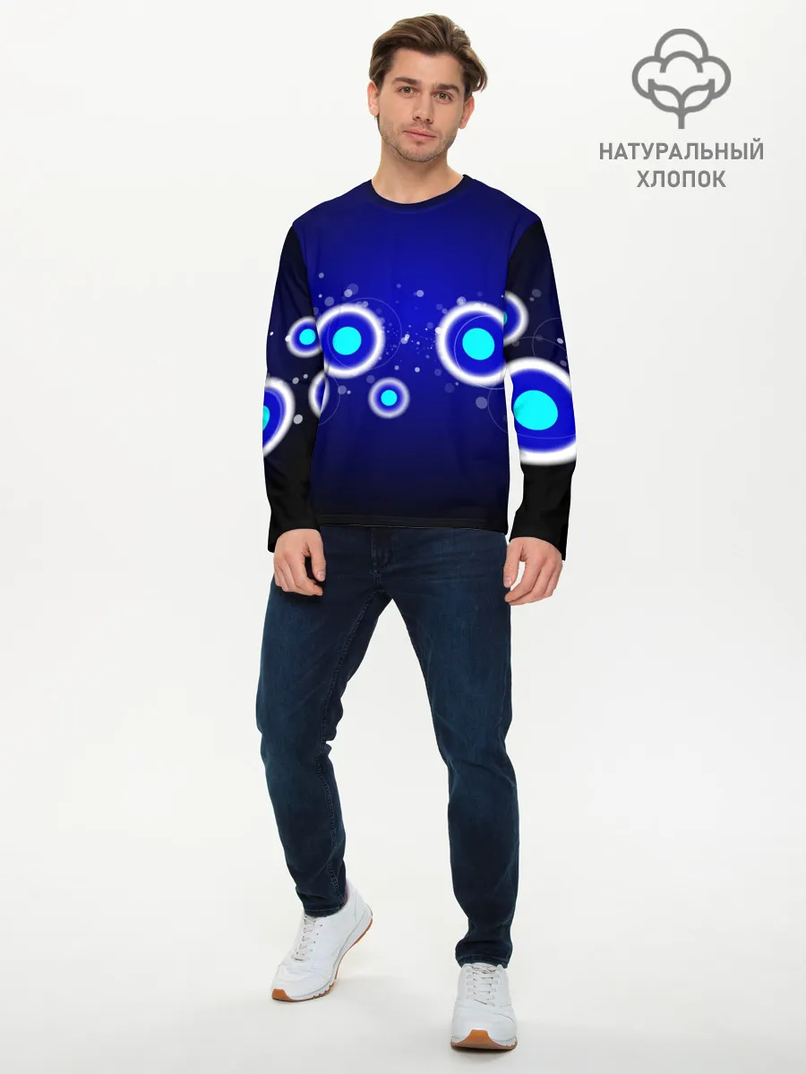 Мужской лонгслив базовый / Молекулы