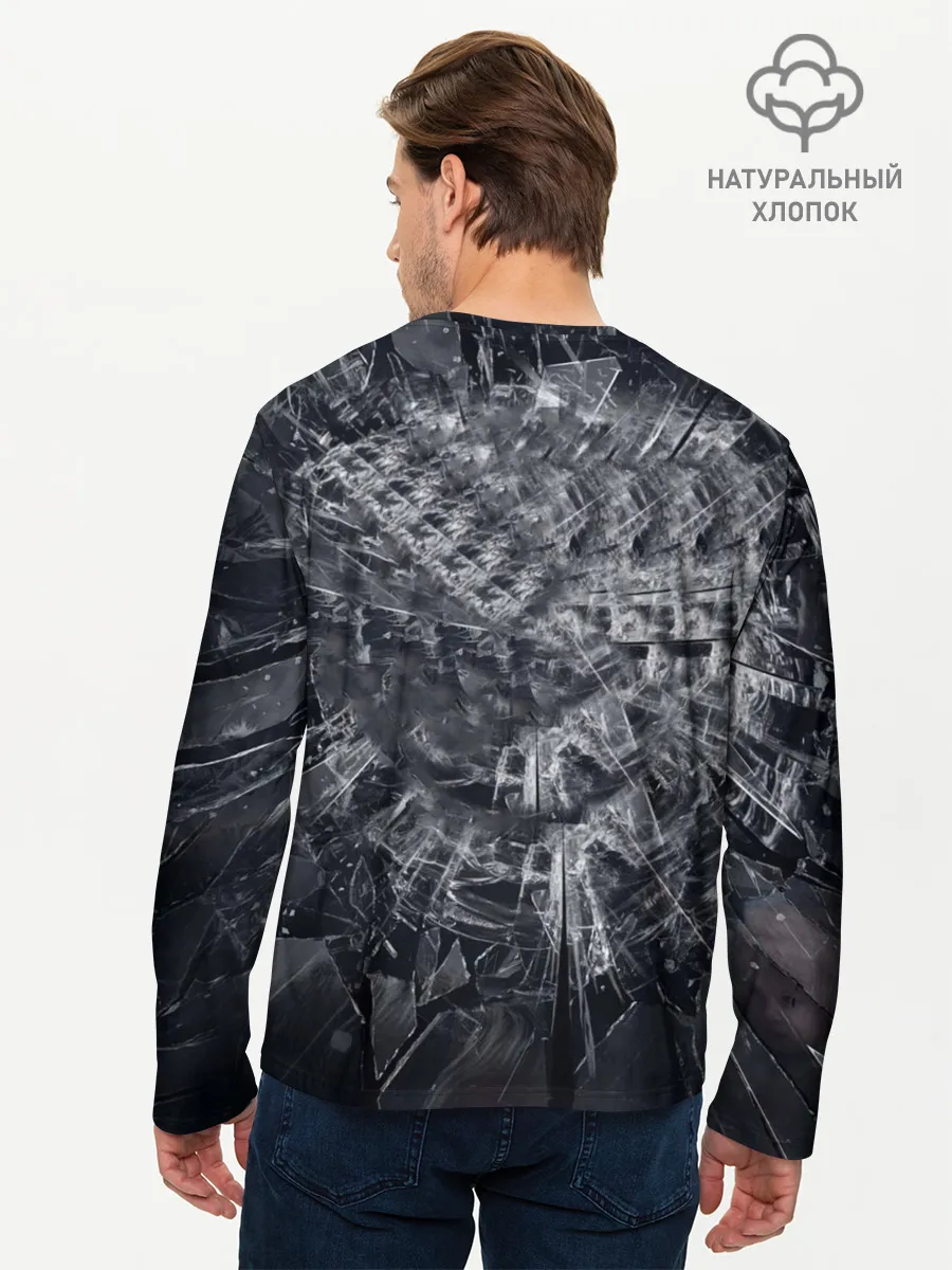 Мужской лонгслив базовый / ЧЕРНОЕ ЗЕРКАЛО