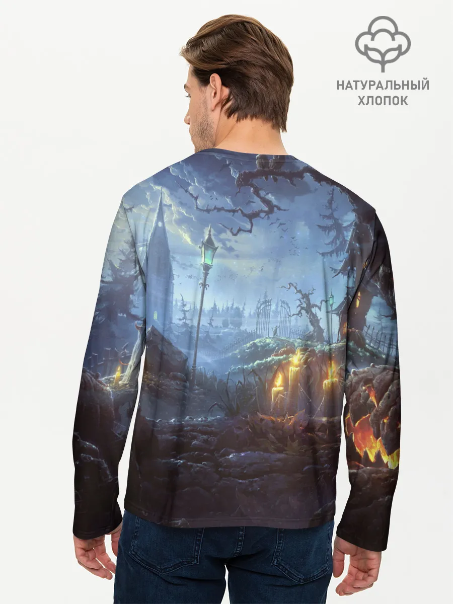 Мужской лонгслив базовый / Halloween