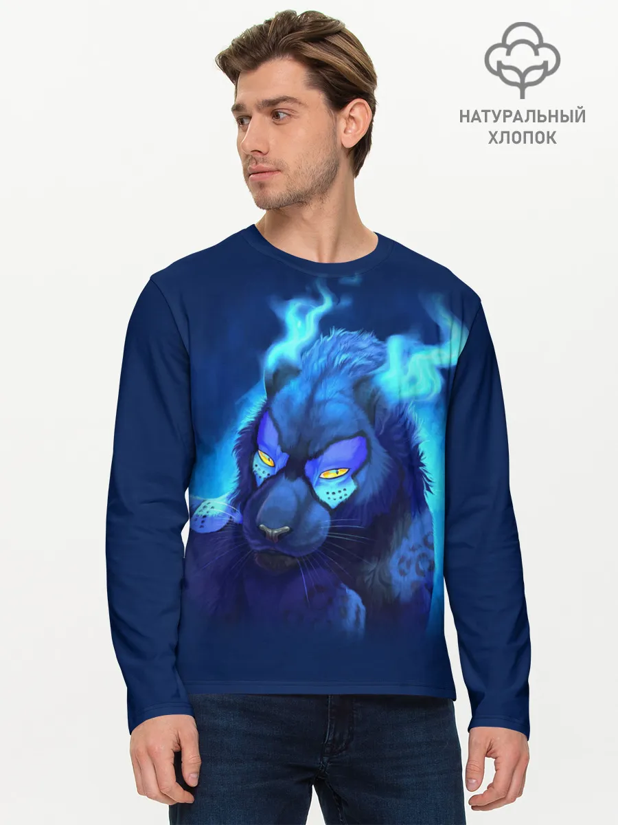 Мужской лонгслив базовый / Лунная пантера #22