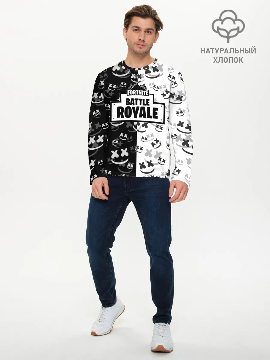 Мужской лонгслив базовый / Fortnite & Marshmello
