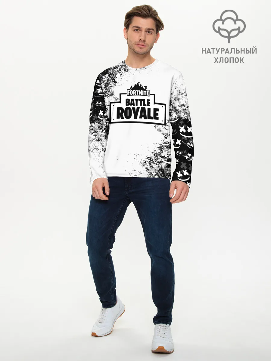 Мужской лонгслив базовый / Fortnite & Marshmello