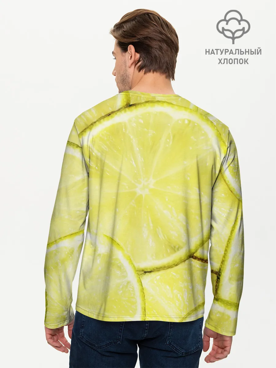 Мужской лонгслив базовый / Лайм