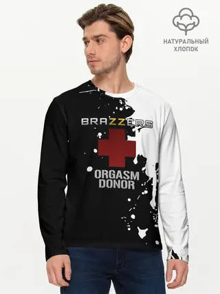 Мужской лонгслив базовый / Brazzers orgasm donor