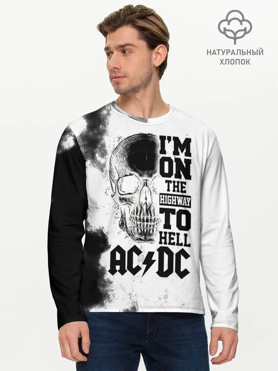 Мужской лонгслив базовый / Im on the highway to hell AC/DC