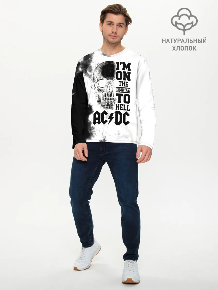 Мужской лонгслив базовый / Im on the highway to hell AC/DC