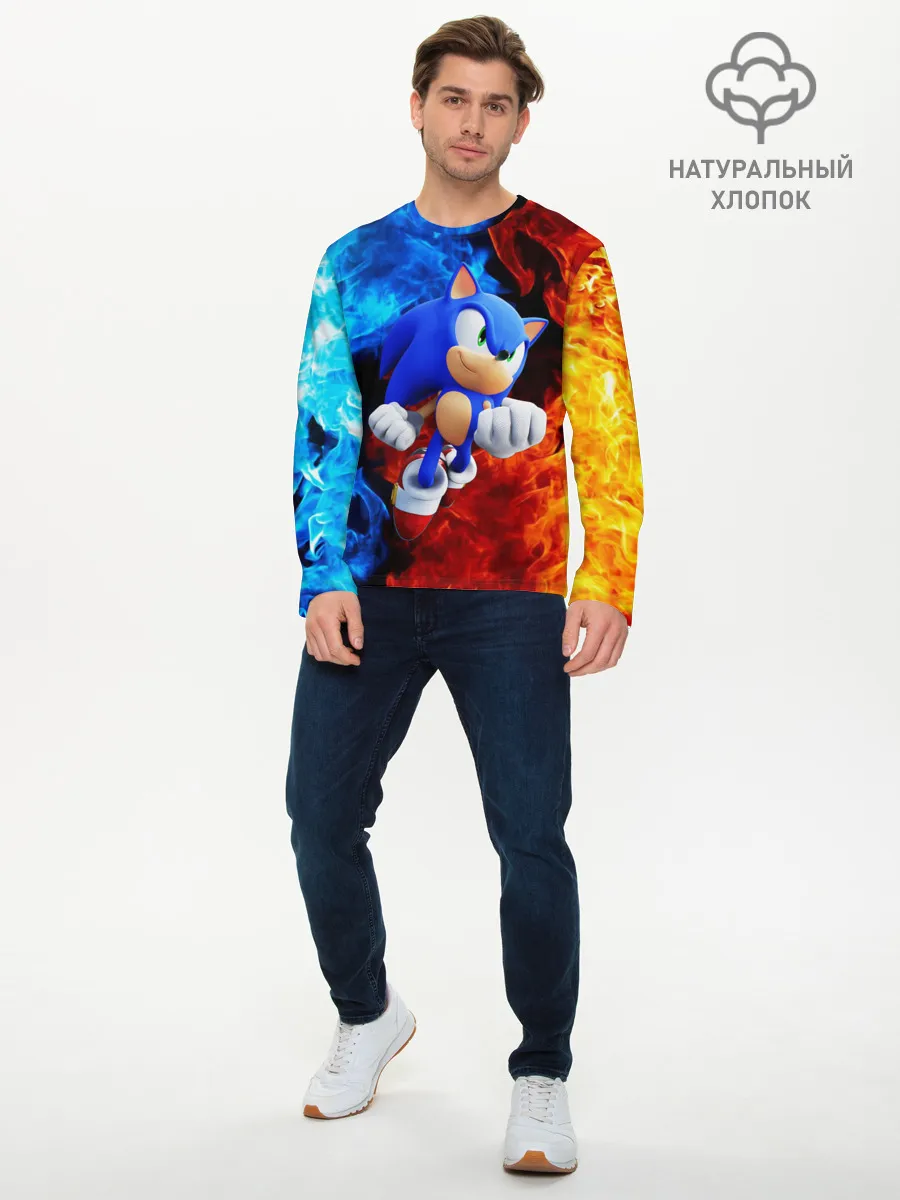 Мужской лонгслив базовый / SONIC