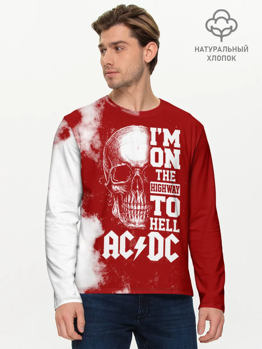 Мужской лонгслив базовый / Im on the highway to hell AC/DC