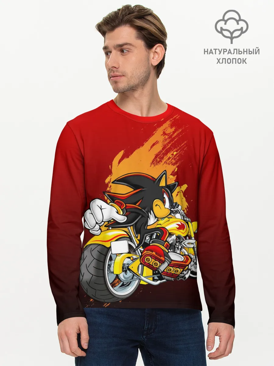 Мужской лонгслив базовый / Ёж Шедоу