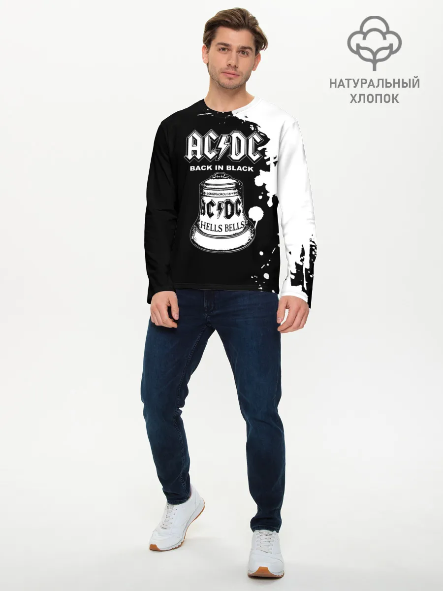 Мужской лонгслив базовый / AC/DC Back in Black