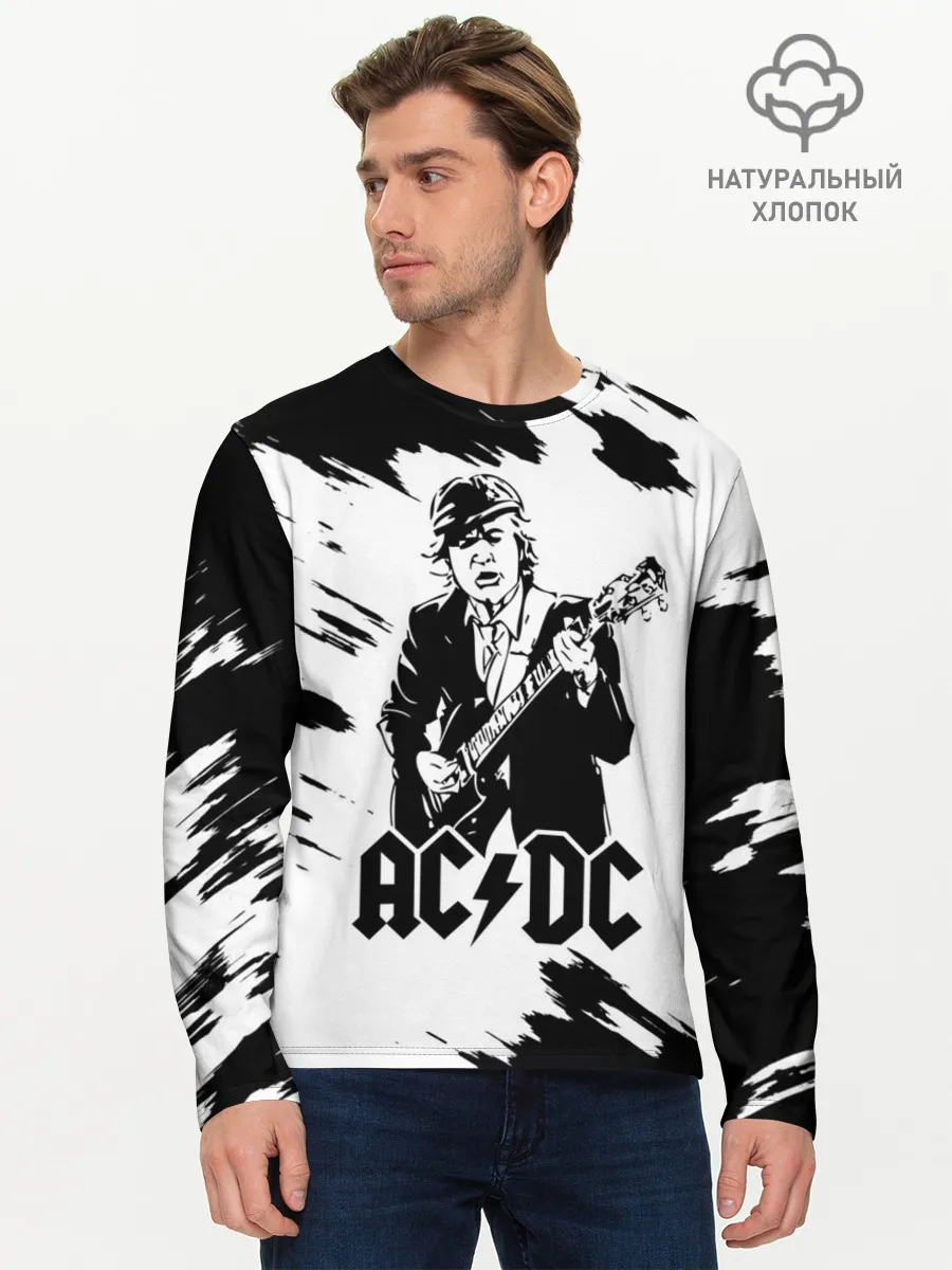 Мужской лонгслив базовый / AC/DC