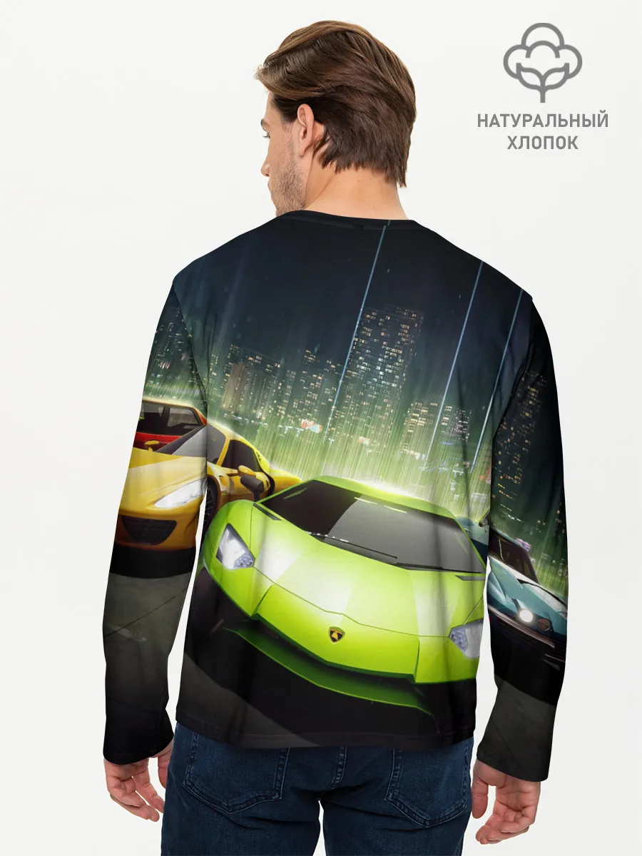 Мужской лонгслив базовый / Need for Speed