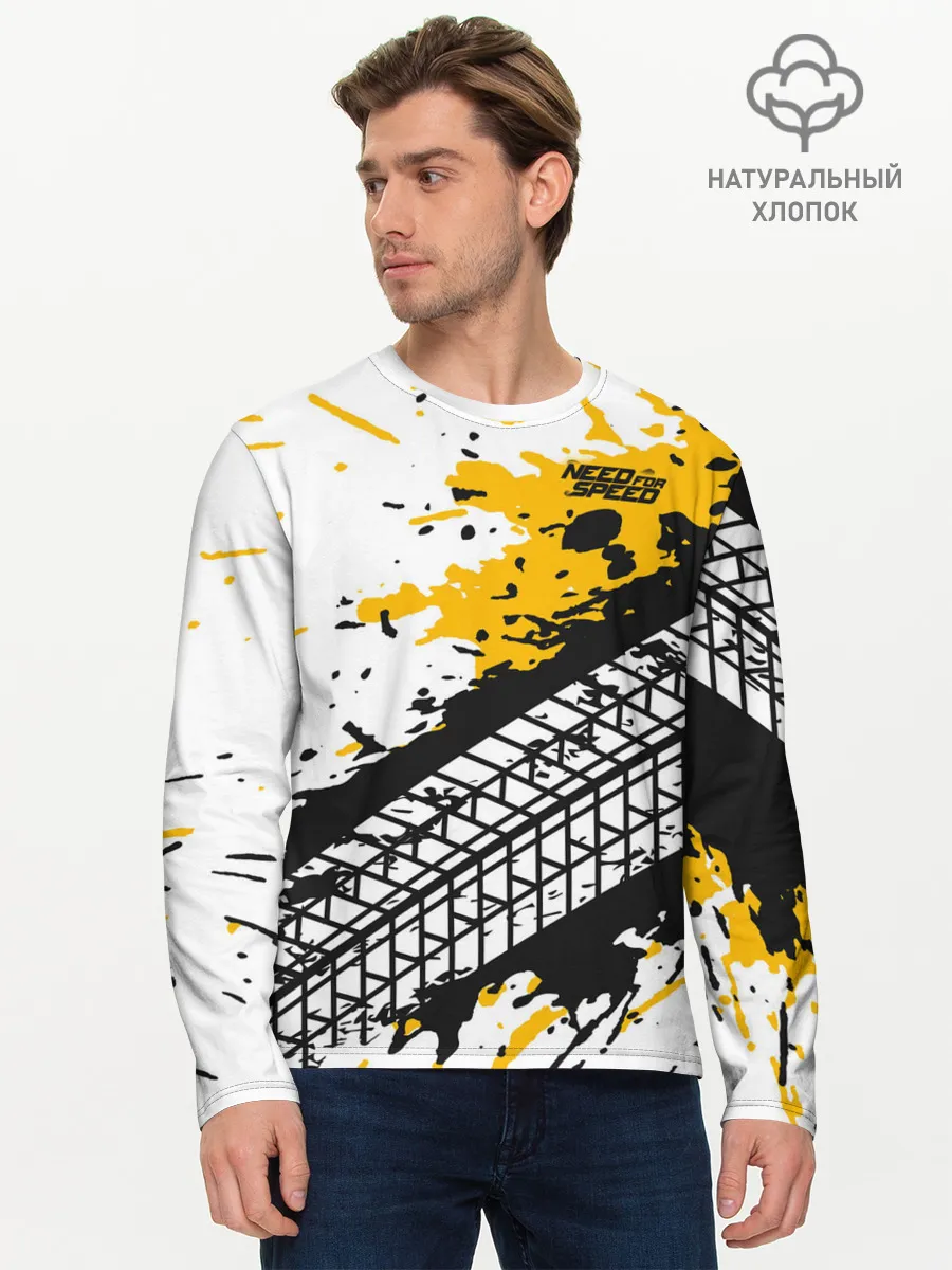 Мужской лонгслив базовый / Need for Speed