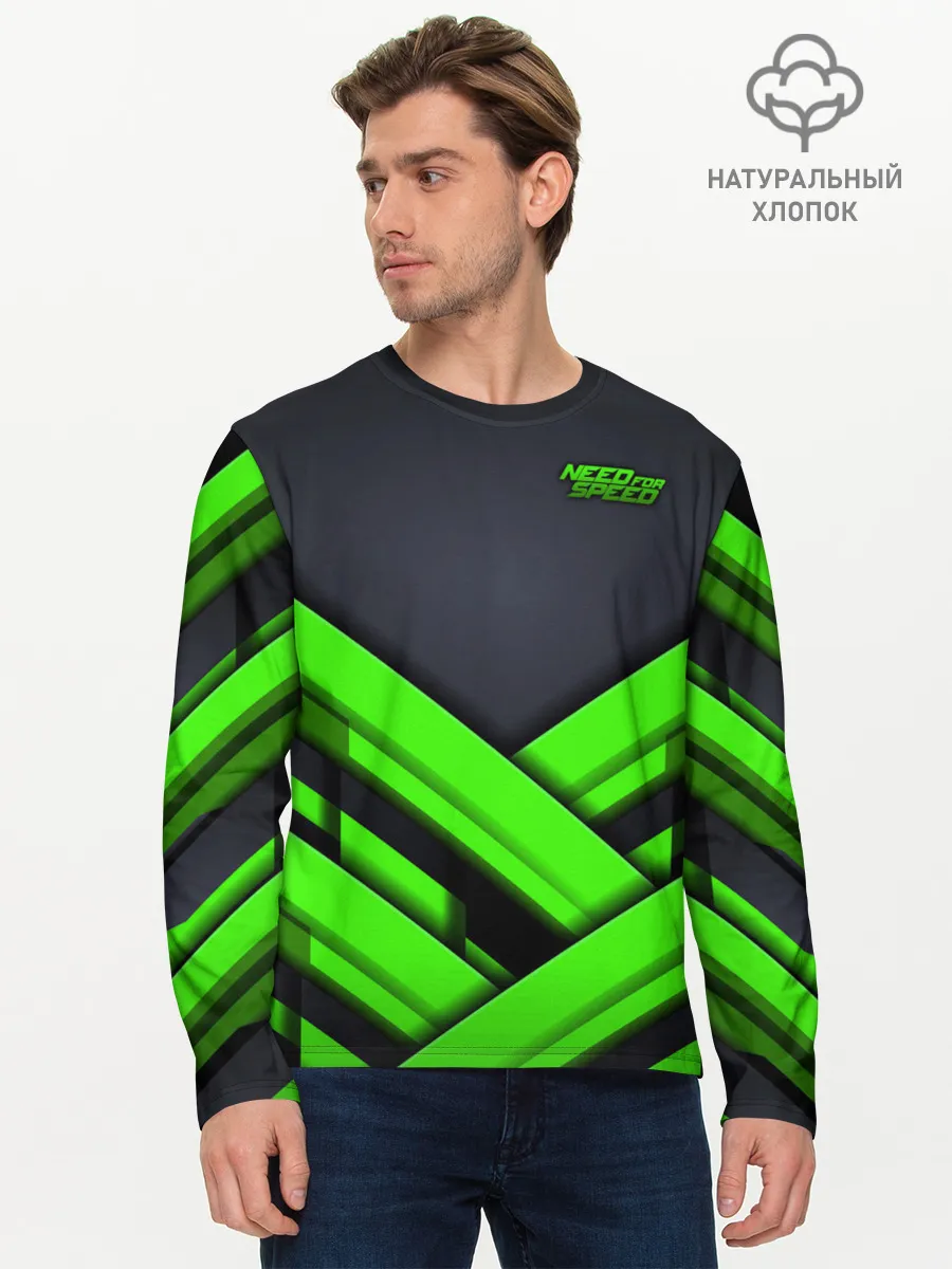 Мужской лонгслив базовый / Need for Speed