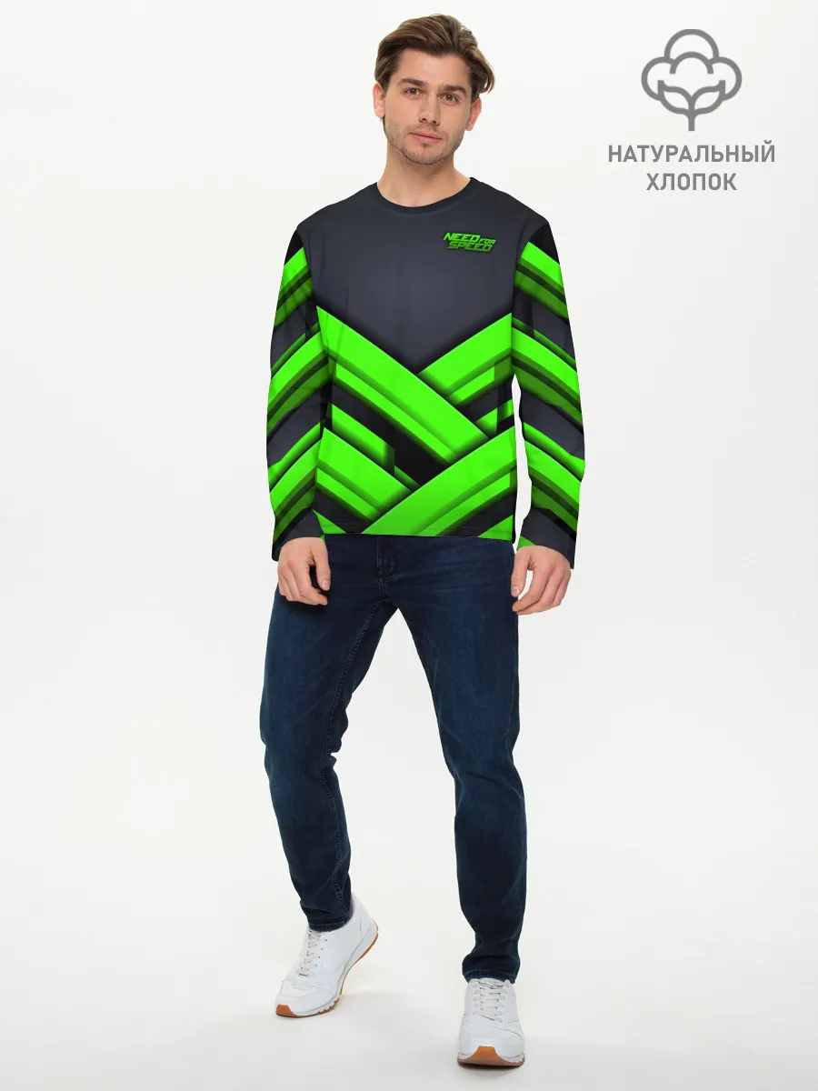 Мужской лонгслив базовый / Need for Speed