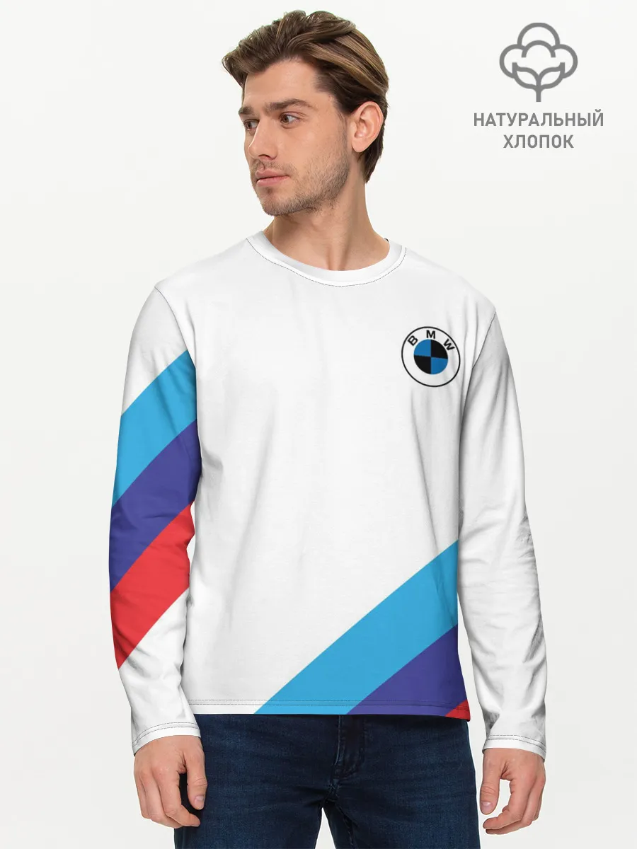 Мужской лонгслив базовый / BMW NEW LOGO
