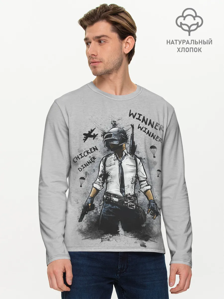 Мужской лонгслив базовый / PUBG
