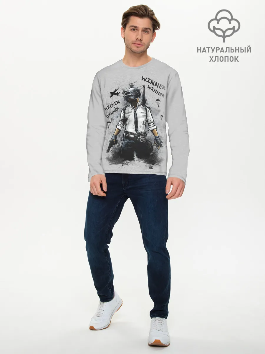 Мужской лонгслив базовый / PUBG