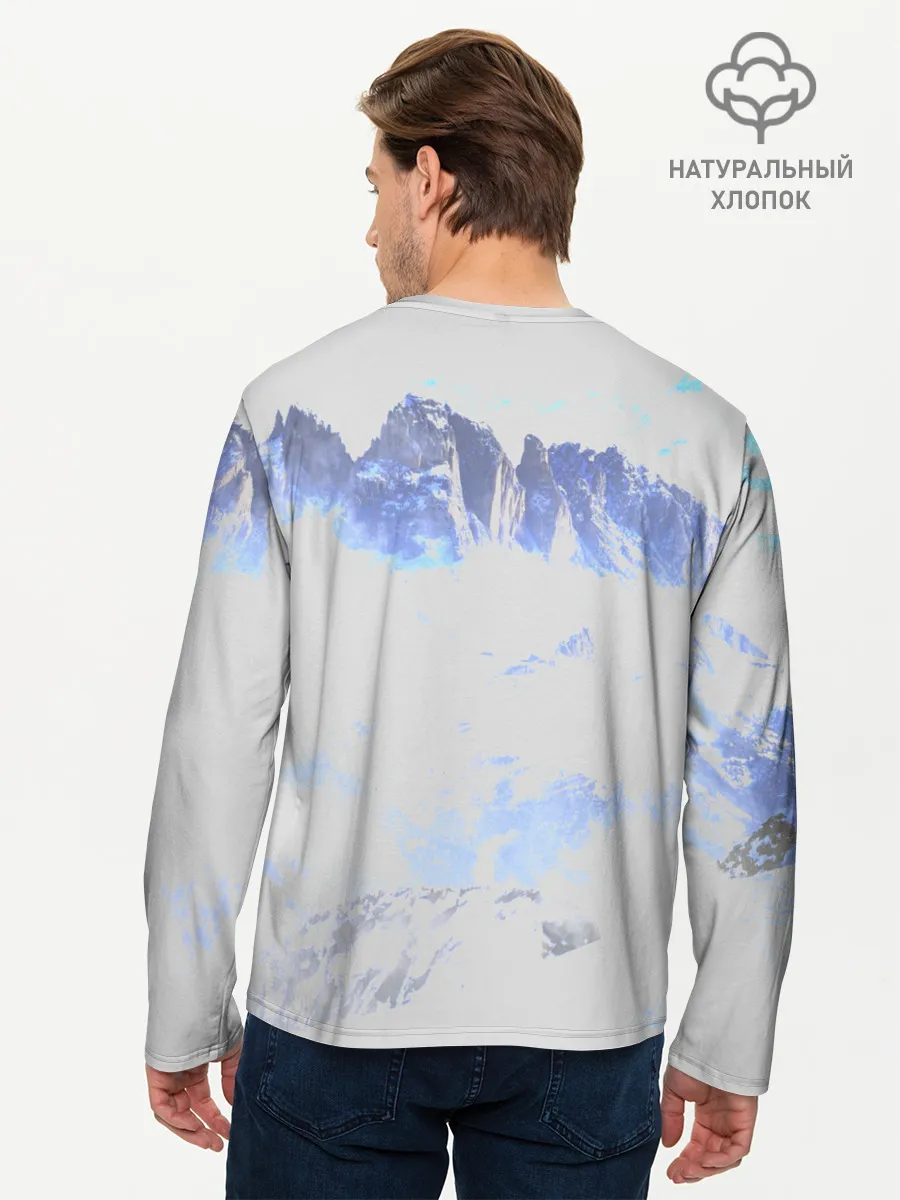 Мужской лонгслив базовый / Горы