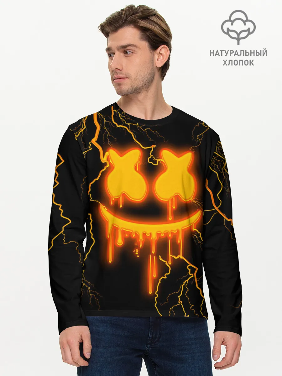 Мужской лонгслив базовый / Marshmello