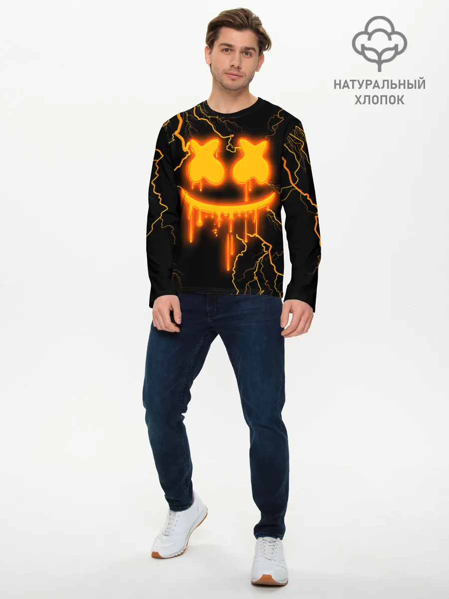Мужской лонгслив базовый / Marshmello